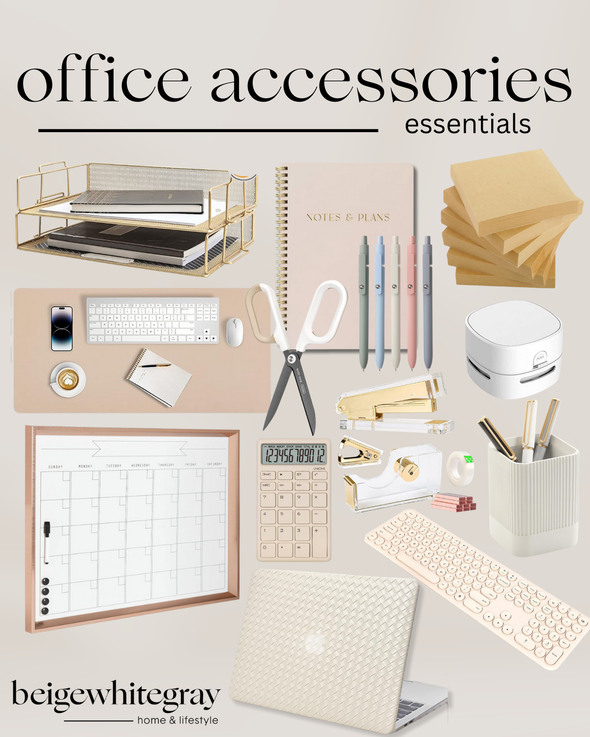 tips for creating a functional and comfortable home office | home, home office, home office styling, office accessories, desk accessories, office essentials, organization, notepad, laptop case, pen holder