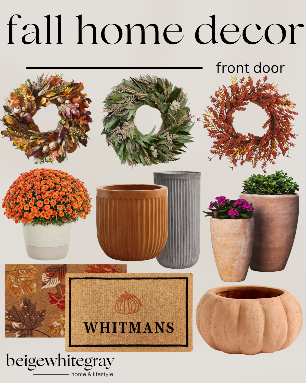 seasonal refresh | fall front porch | fall front porch, fall decor, seasonal decor, seasonal porch, pumpkins, neutral home, home decor, fall inspo, autumn inspo, autumn porch, porch finds, seasonal porch decor, faux pumpkins, thanksgiving, thanksgiving porch