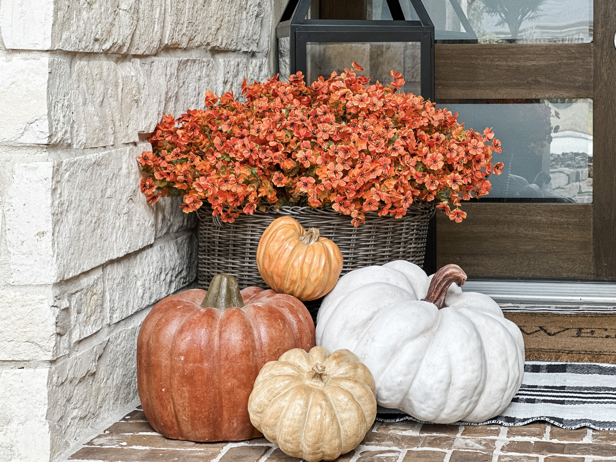 seasonal refresh | fall front porch | fall front porch, fall decor, seasonal decor, seasonal porch, pumpkins, neutral home, home decor, fall inspo, autumn inspo, autumn porch, porch finds, seasonal porch decor, faux pumpkins, thanksgiving, thanksgiving porch