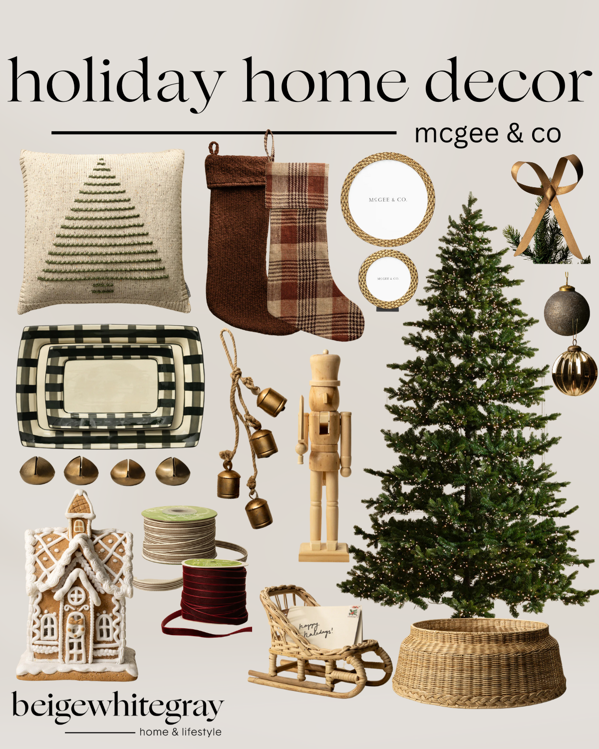 home for the holidays decor round up | holiday, holiday home, holiday home tour, Christmas, Christmas tree, Christmas decor, jingle bells, nutcracker, holiday decor