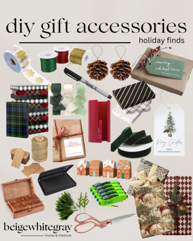 thoughtful and affordable diy host gifts under $35 | host gifts, diy gifts, gift ideas, handmade gift, gift ideas, amazon finds, ribbon, gift wrap, gift essentials, stamps, gift labels 