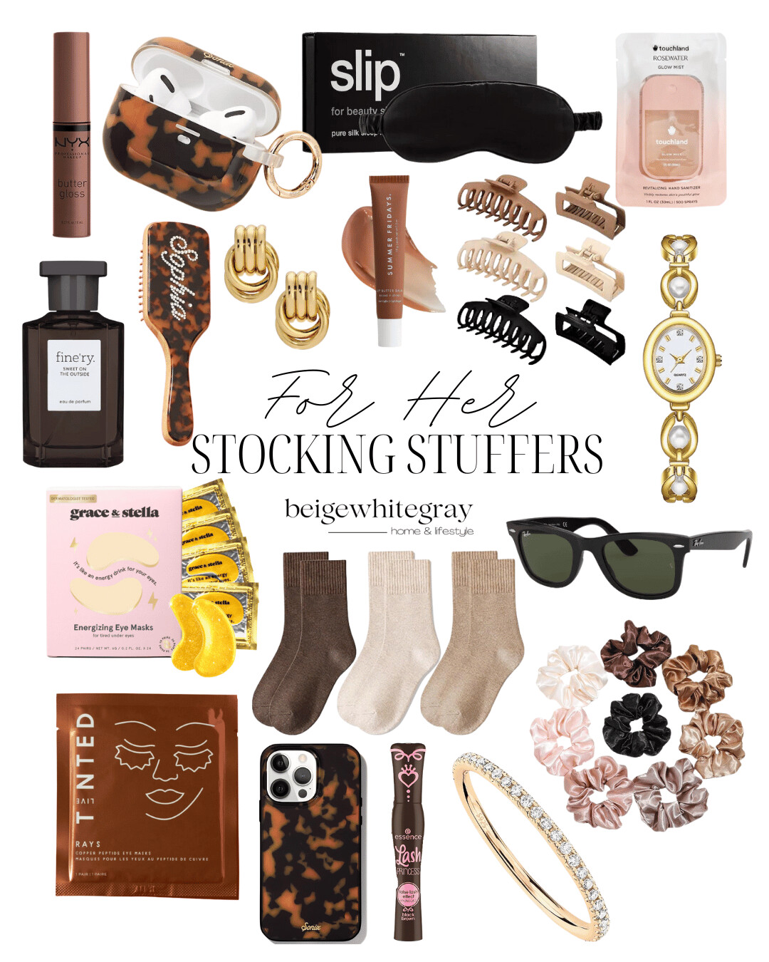 last minute gift ideas | gift guide, gifts for her, gifts for him, amazon gifts, stocking stuffers, beauty finds, hair accessories, jewelry