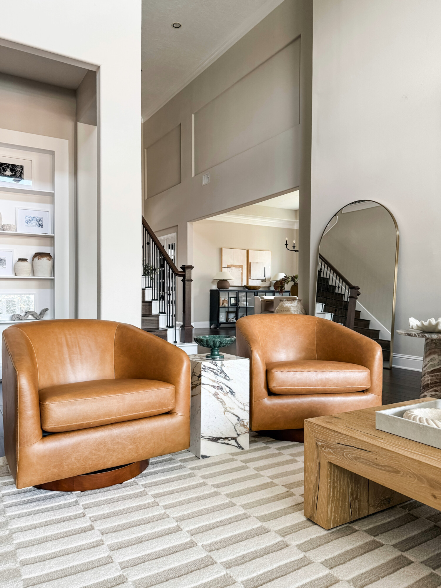 affordable designer inspired leather accent chair