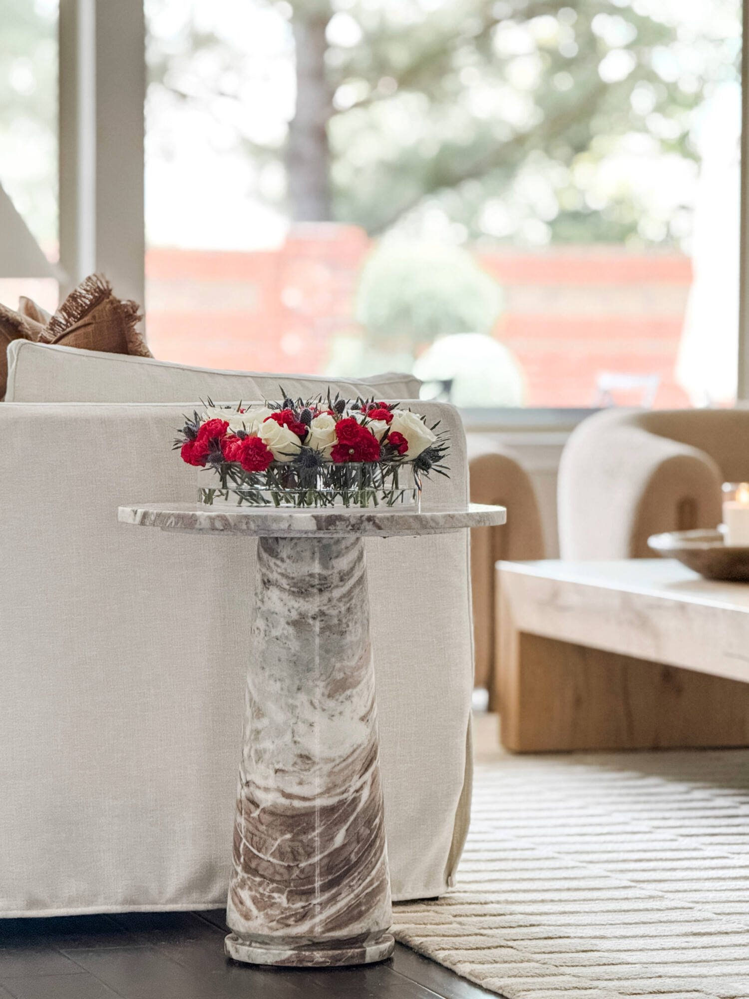 fourth of july flower arrangement