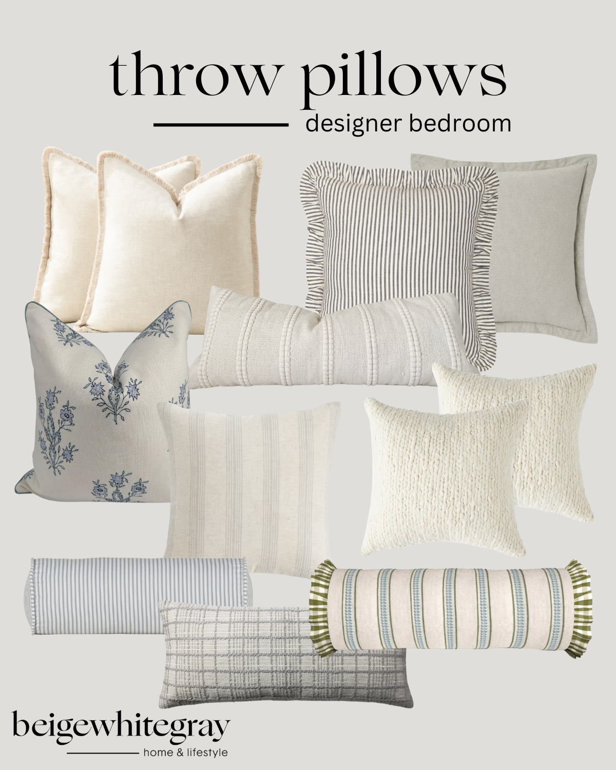 designer throw pillows