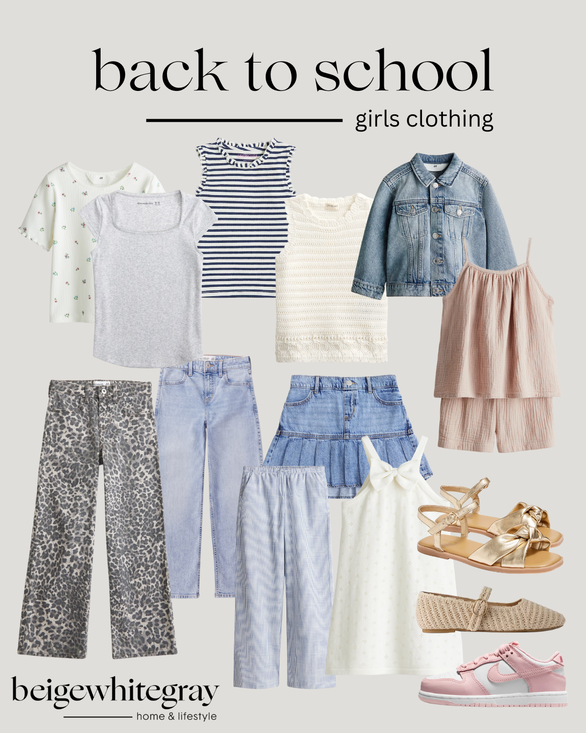 girls back to school clothing