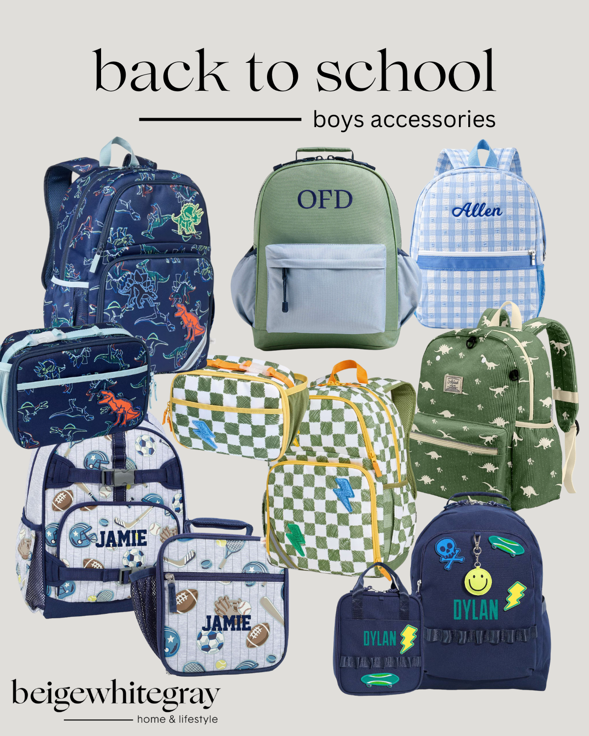 boys back to school backpacks