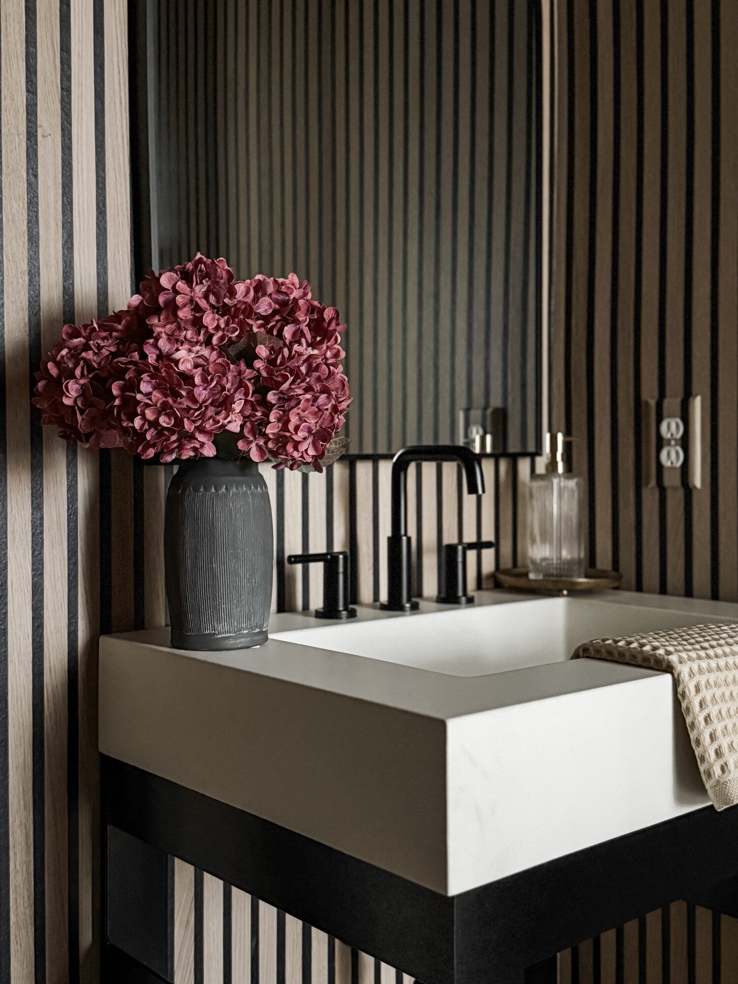 bathroom counter styling