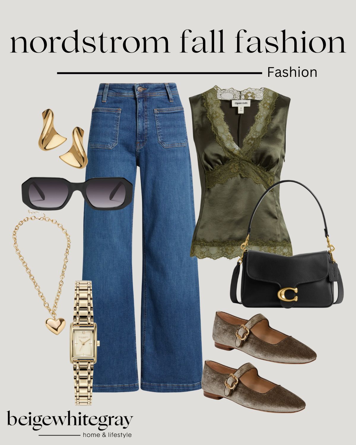 nordstrom fall fashion outfit inspo collage